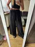 Spodnie wide leg luzne czarne