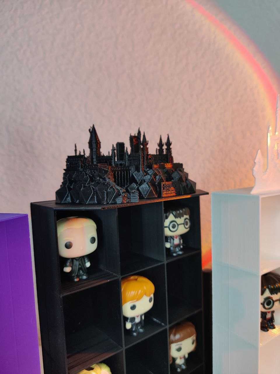 Полички 3D i 2D для фігурок Гаррі Поттер Funko pop. Хогватс.