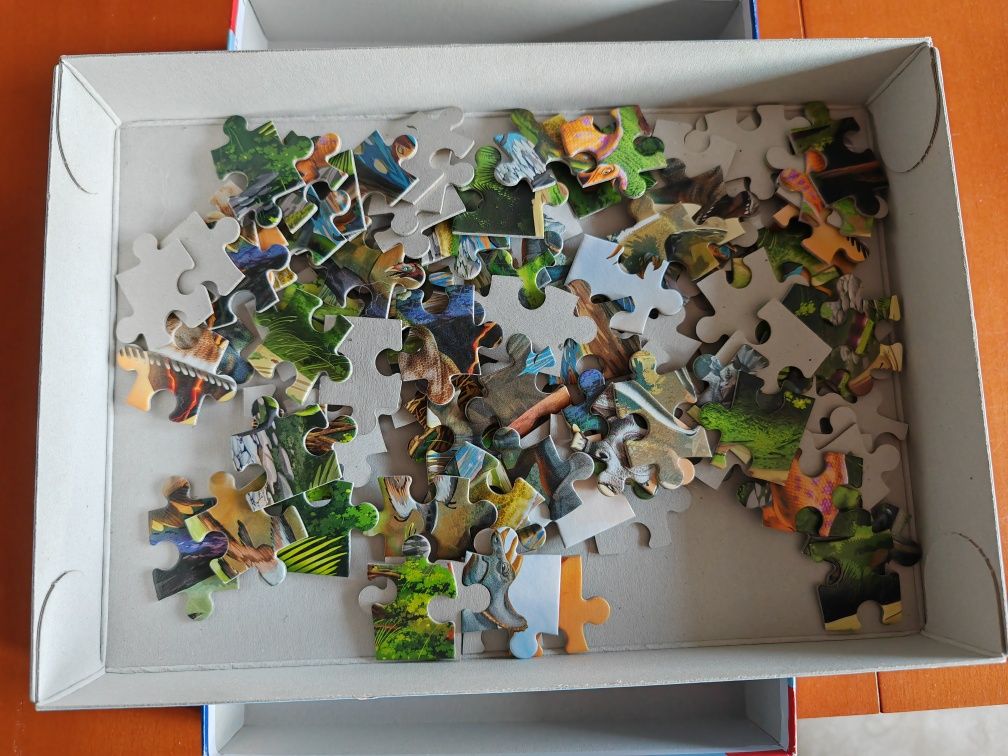 Puzzle, dinozaury, 100 elementów