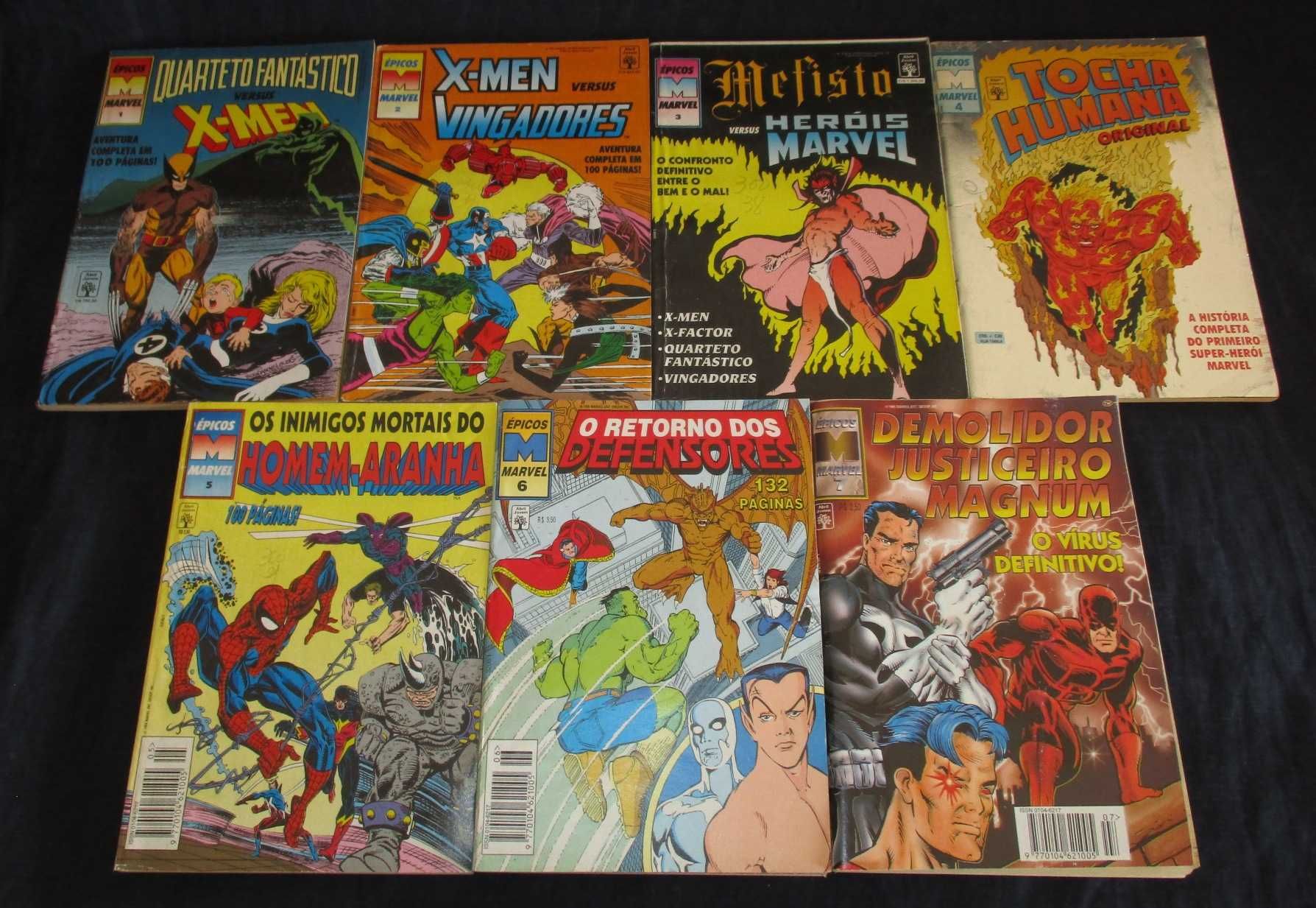 Livros BD Épicos Marvel 1 a 7