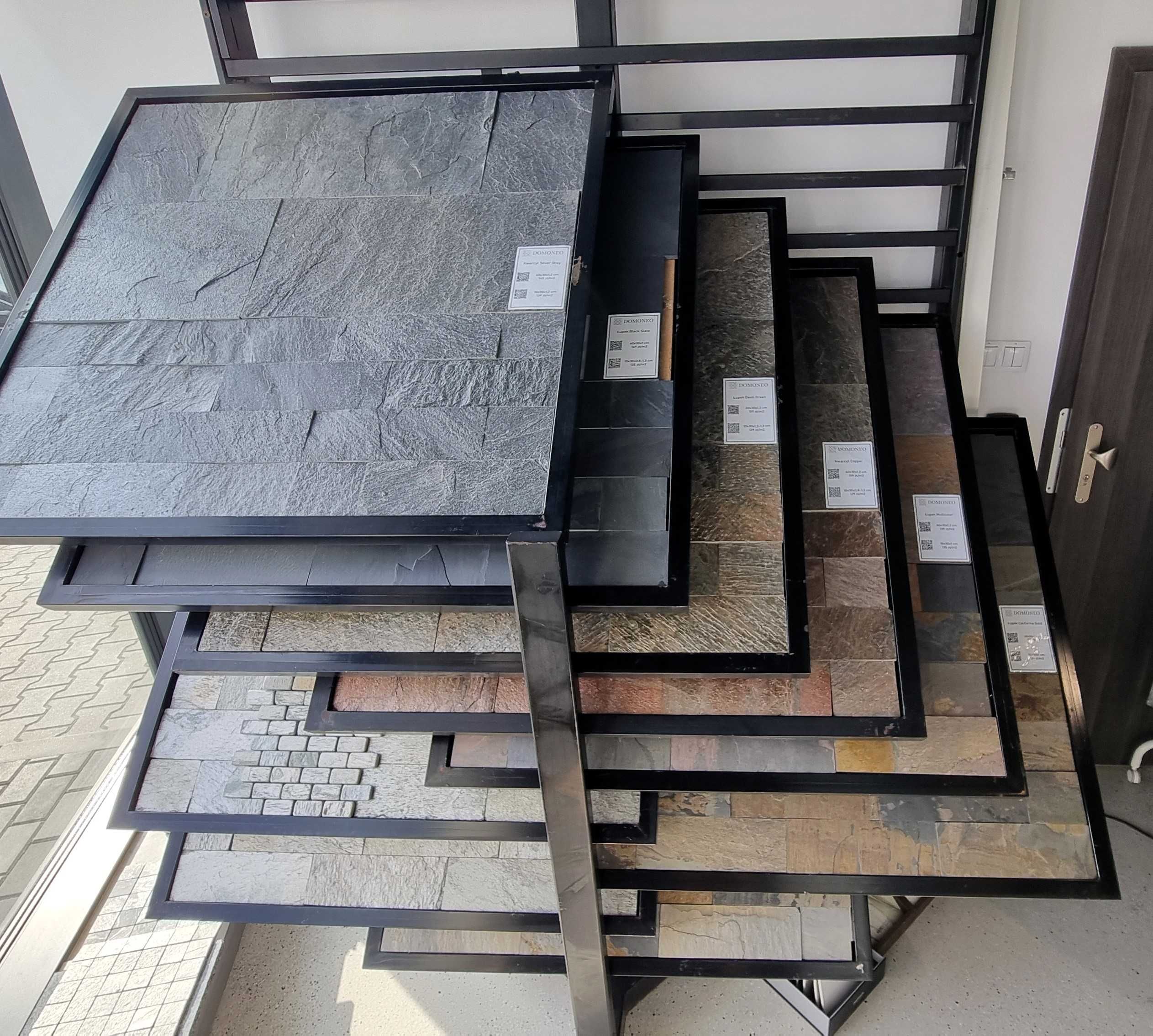 Kamień elewacyjny, Łupek Black Slate naturalny 60x30x1 cm