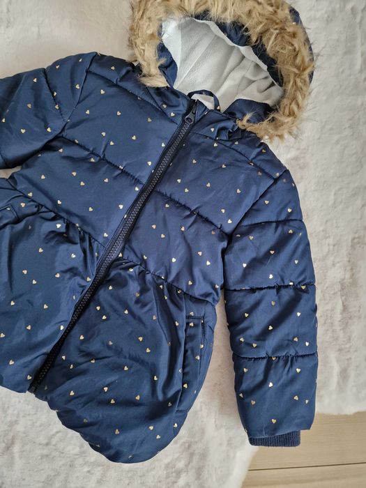 Primark granatowa kurtka zimowa dla dziewczynki 92