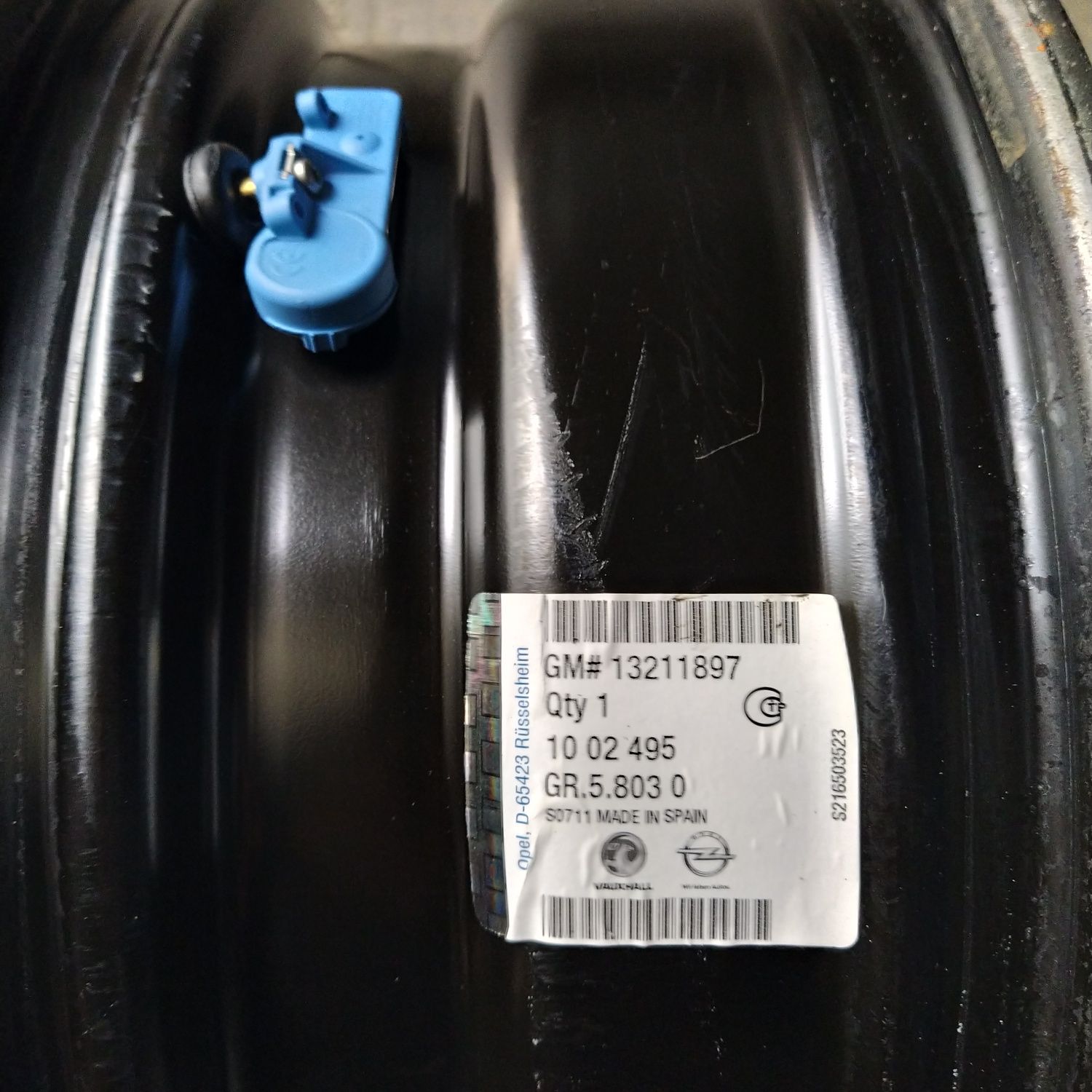 Felgi stalowe Opel 4x100 15' z czujnikami TPMS