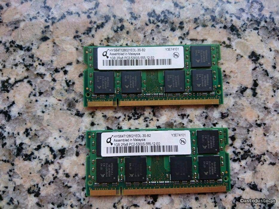 Pack 2 Memórias RAM 1GB