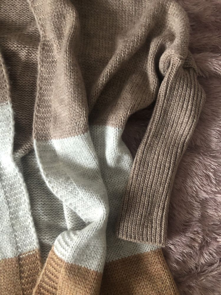 Sweter w pasy kardigan jak cocomore
