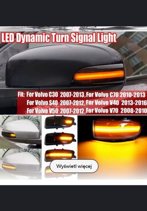 Komplet LED kierunkowskazy w Lusterka VOLVO C30,S40,V40,V50,