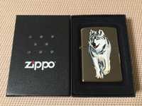 Новая зажигалка Zippo Wolf Black Ice 769