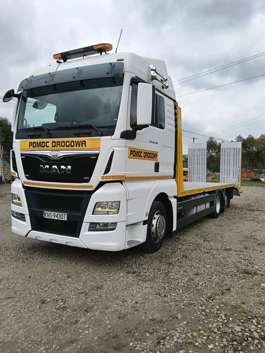 MAN TGX 26.440 6x2 rok. 2016 EURO6 Najazd hydrauliczny  Specjalny Autolaweta Pomoc Drogowa  POMOC DROGOWA MANUAL klima postojowa Scania Daf Iveco Volvo Mercedes