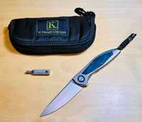 nowy nóż składany  KANEDEIIA NeOn NL stal VG10 Tytan/Carbon wzór Neon