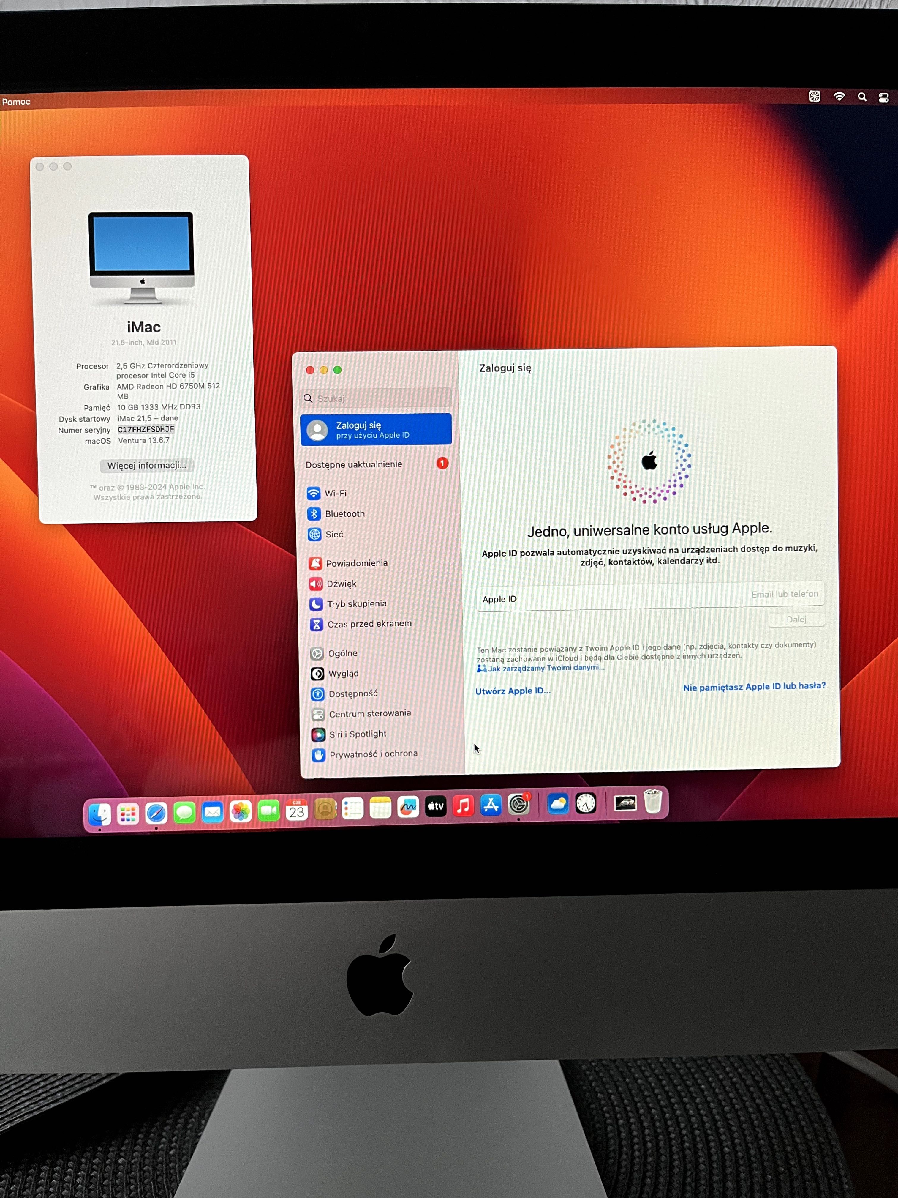 iMac 21,5 macOS Ventura i5