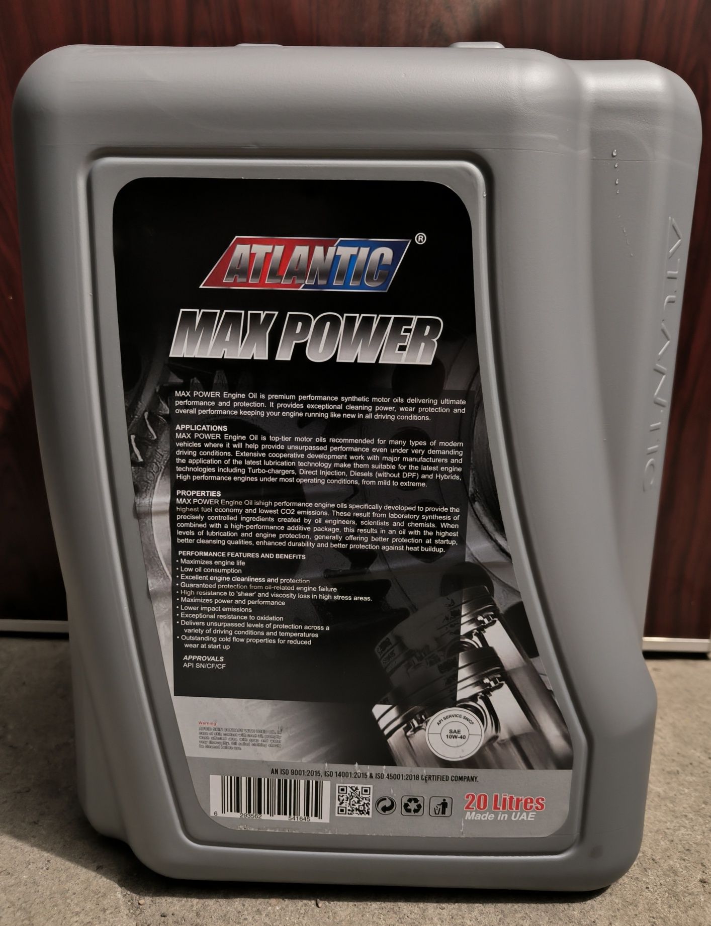 Моторне масло ATLANTIC MAX POWER 10W-40, 20л.