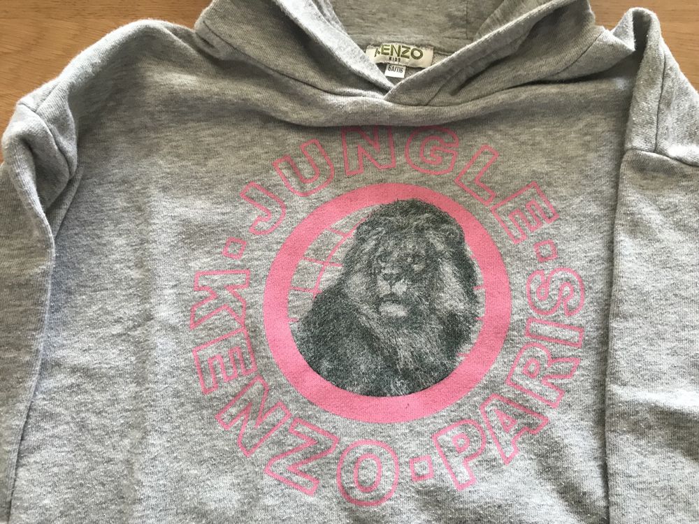 Sweatshirt hoodie Kenzo Jungle cinzenta T. 6 anos - ORIGINAL