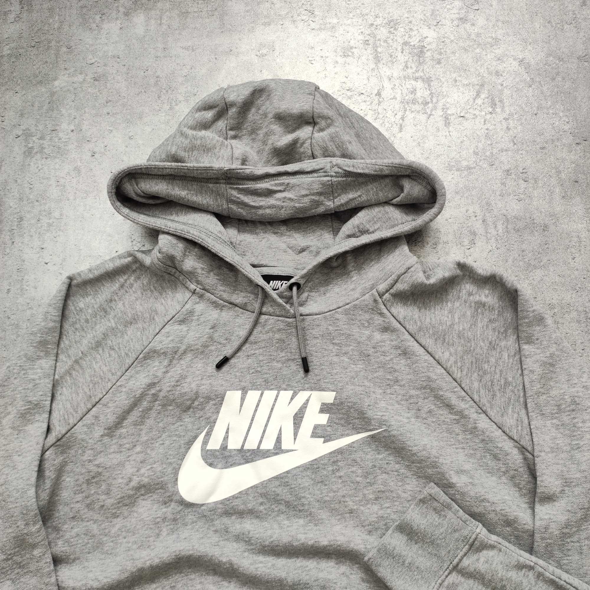 DAMSKA Klasyczna Sport Bluza Szara z Kapturem Duże Logo Nike AIR Max