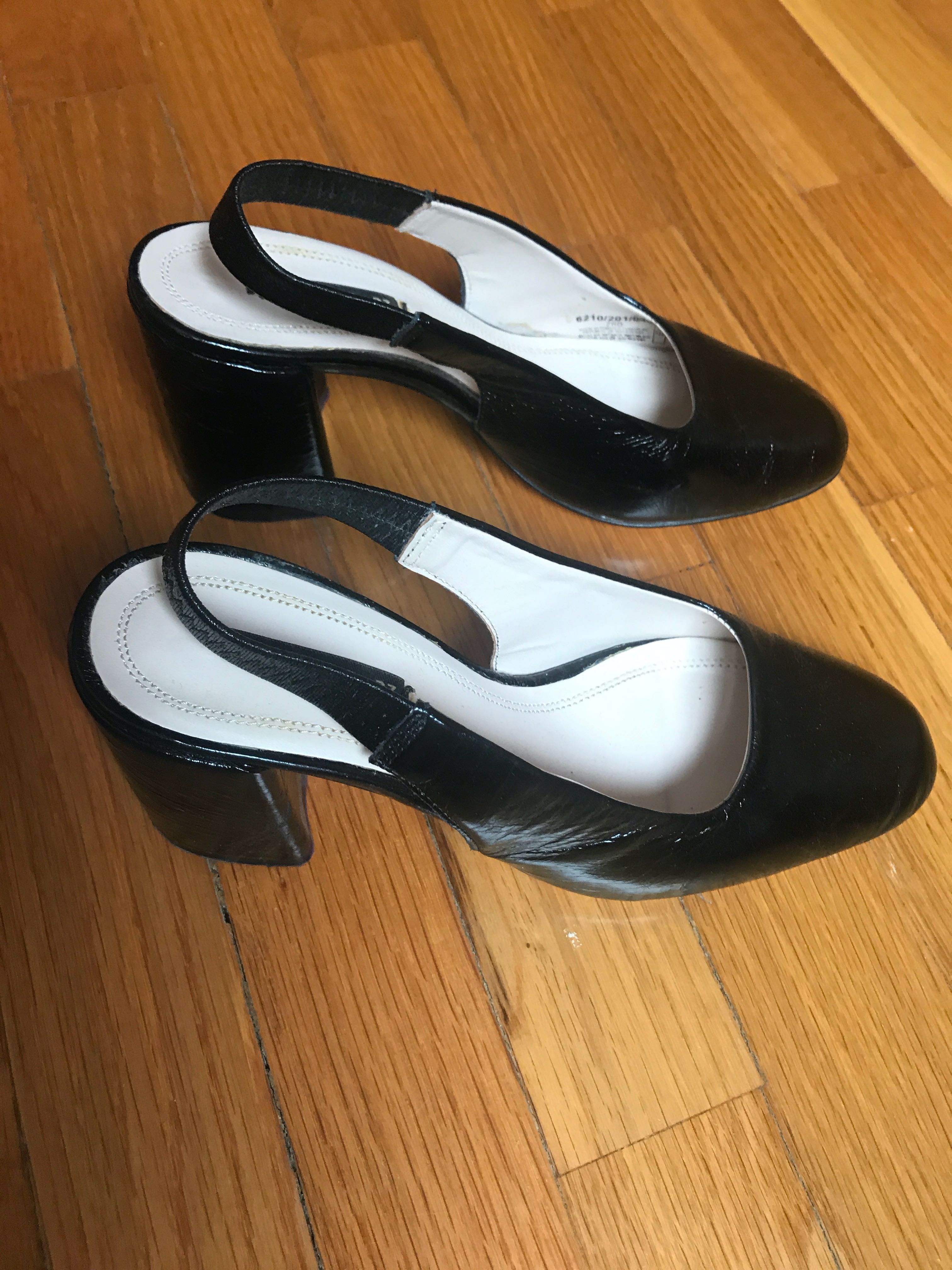 Sandálias/sapatos pretos pele Zara t. 37 como novos