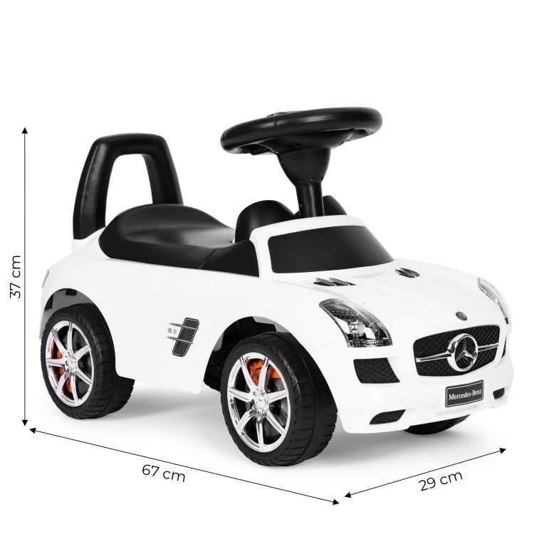 Jeździk pchacz AUTKO Mercedes SLS Biały dla dzieci 3+