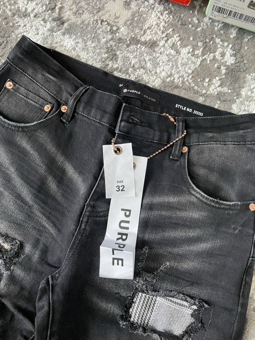 Джинси Purple Brand slim-fit black