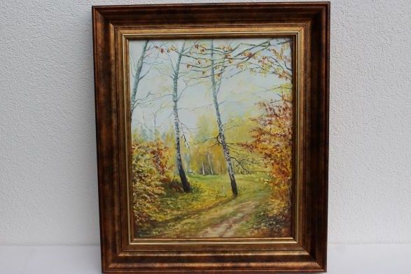 Brzozy z okolic Zwierzyńca na Roztoczu - Obraz olejny