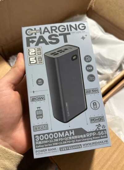 Павербанк 30000 mAh Remax RPP-563 30000 20w Кількість New