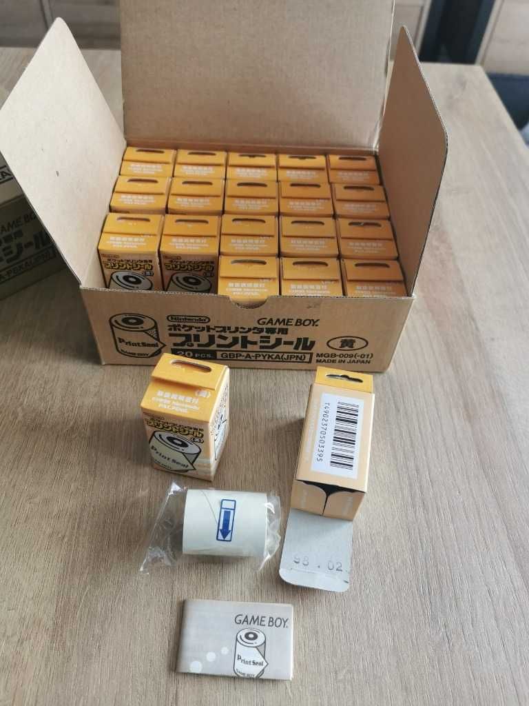 Gameboy printer, drukarka, naklejka, papier - biały