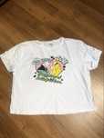 T-shirt biały z nadrukiem Disney XL crop top Reserved