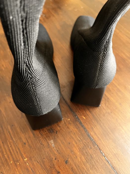 Botas pretas leftiens novas salto 7 cm