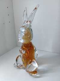 Stara szklana figurka królika Murano 18 cm