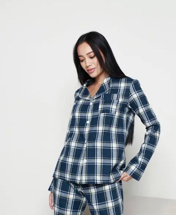 Тепла фланелева жіноча піжама, одяг для дому QC brand, розмір L