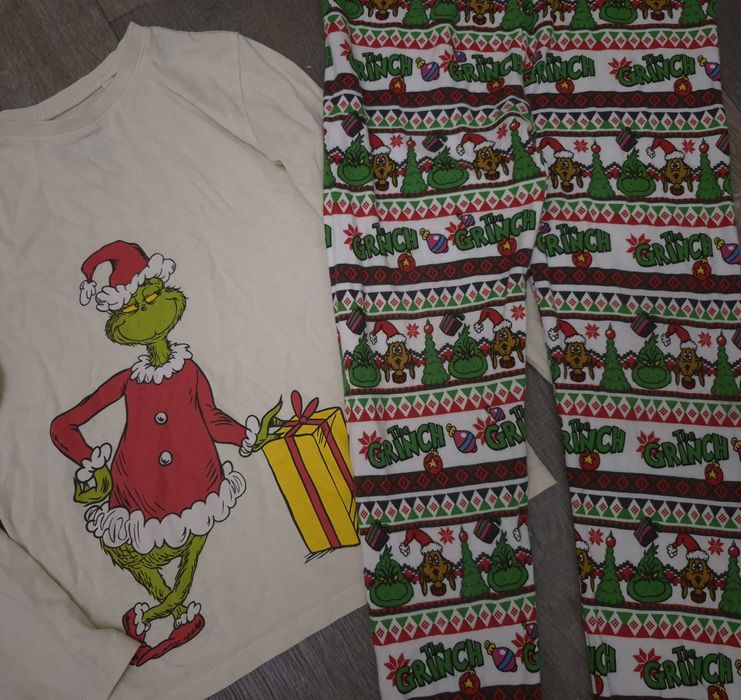 Піжама бавовна у новорічному стилі грінч на 8років