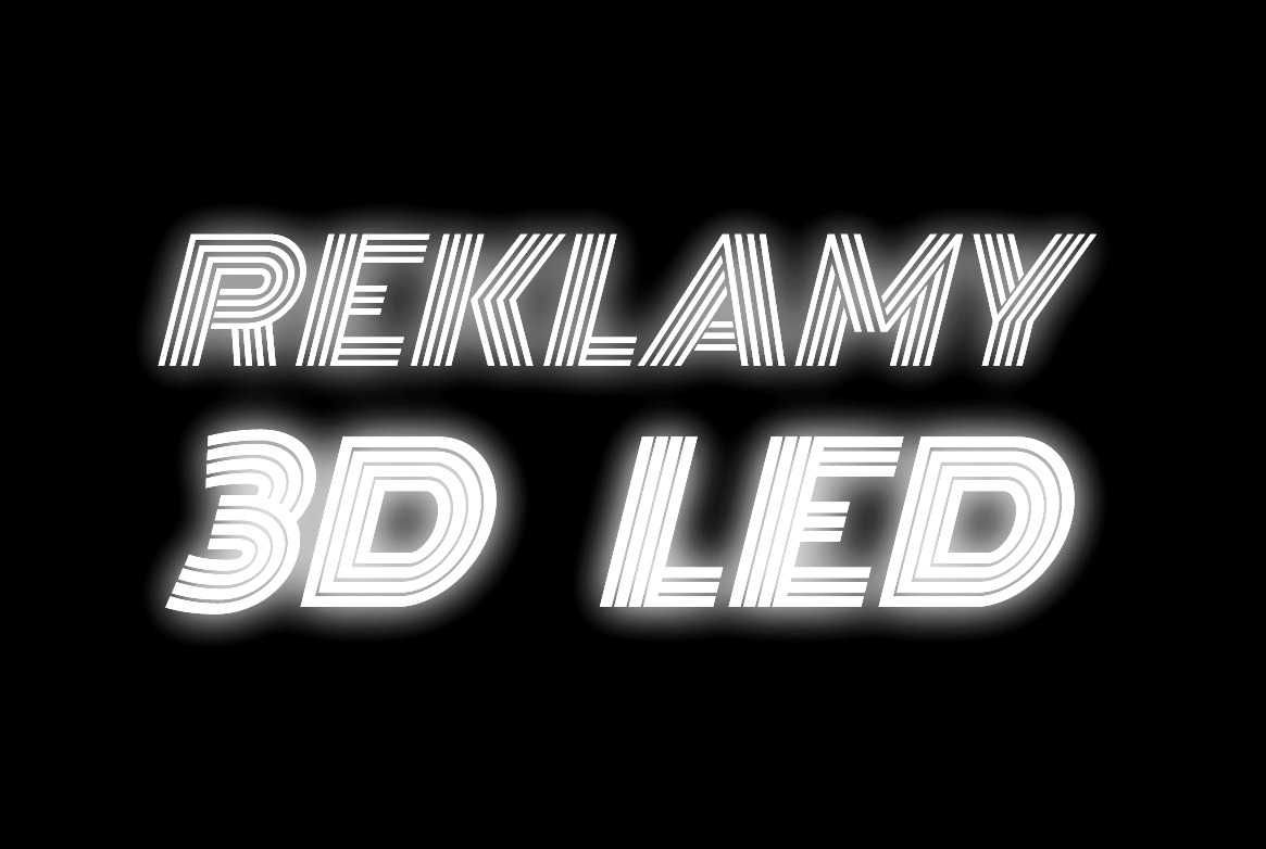 Napisy LED na ściane, Podświetlane Reklamy zewnętrzne, BANERY 3D, Loga