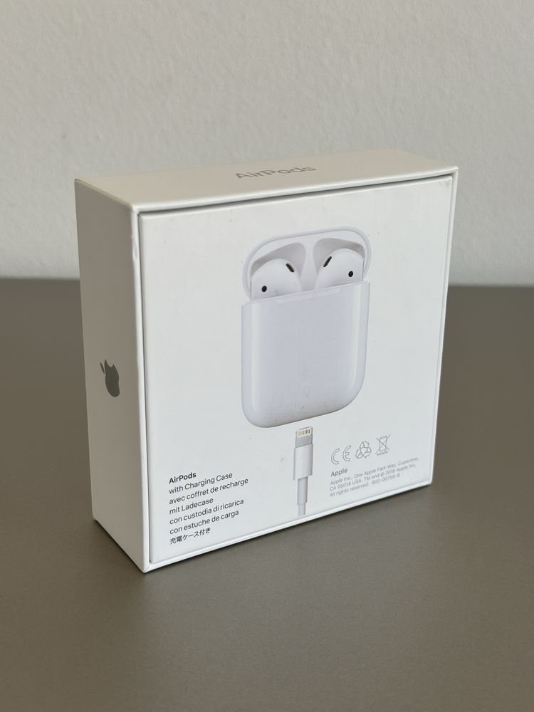Apple AirPods 2 geração com caixa e carregador