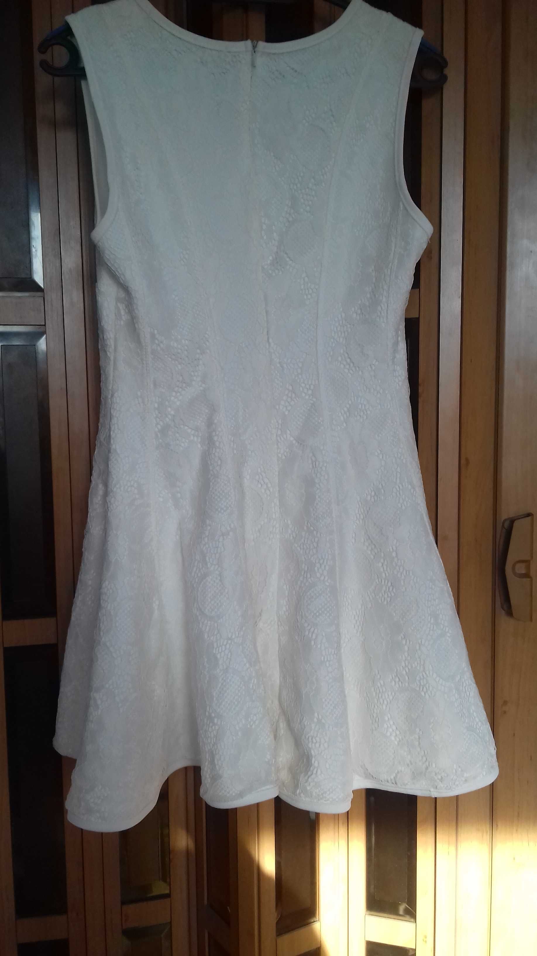 Suknia sukienka L 40  ecru mini