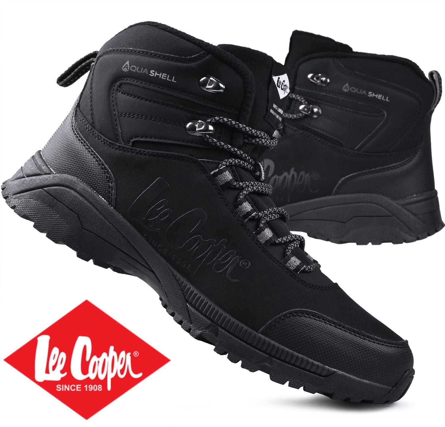 Buty Zimowe Męskie Lee Cooper Softshell czarne -1404 43 [WYSYŁKA 24H]