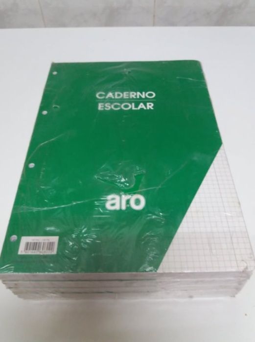 5 recargas caderno escolar quadriculado (500 folhas) A4 marca ARO