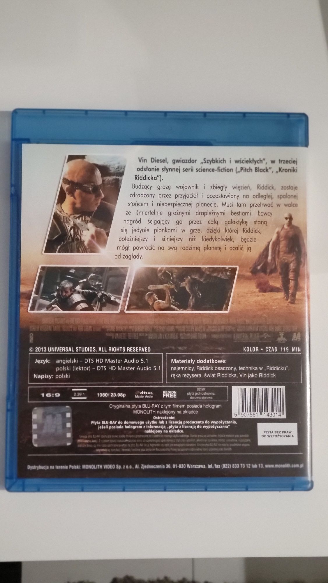 Riddick blu-ray super stan polski lektor