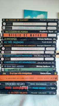 40 Livros de bolso - livros policiais 30 euros