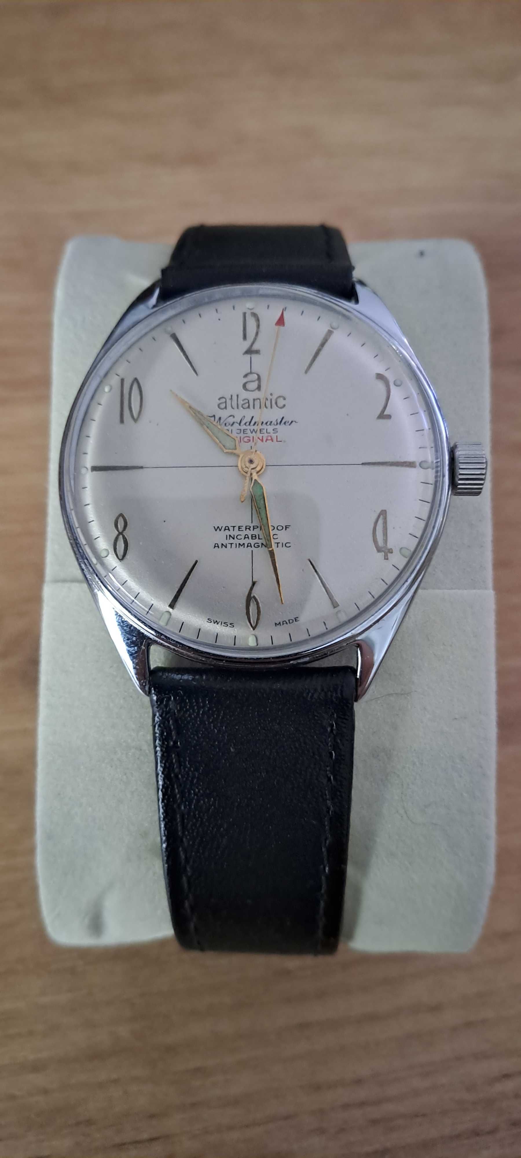 ATLANTIC Worldmaster 37 mm szwajcarski w pełni sprawny  WYPRZEDAŻ