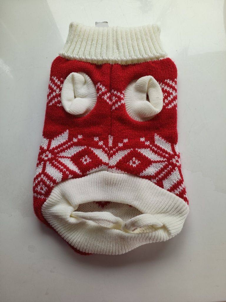 Ubranko Sweterek dla Psa Kota Świąteczny XS