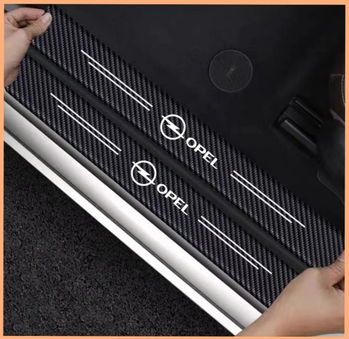 Włókno węglowe ochronne na progi, Naklejki różne motywy super gadżet.