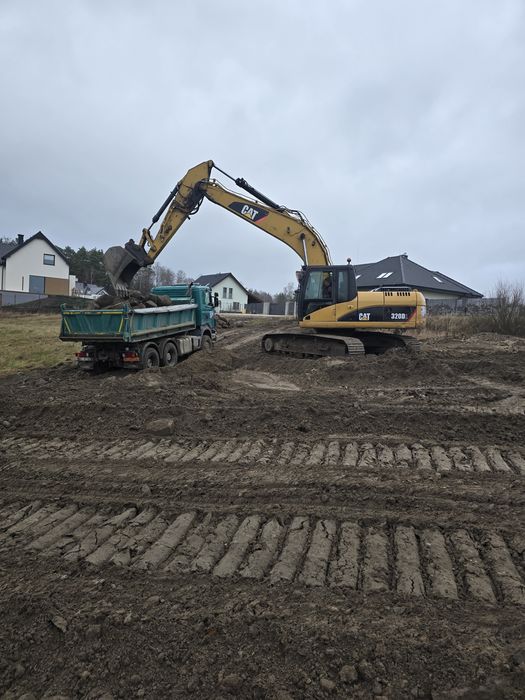 usługa koparko-ładowarką, koparka gąsienicowa, mini koparka,