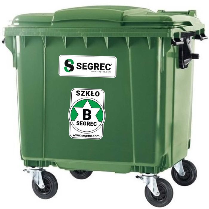 SEGREC Zestaw 4 Kosze 1100L Classic Bio (Niebieski/Zielony/Żółty/Brąz)