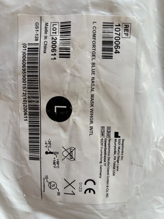 Maska do CPAP aparatu , comfort gel bleu Philips