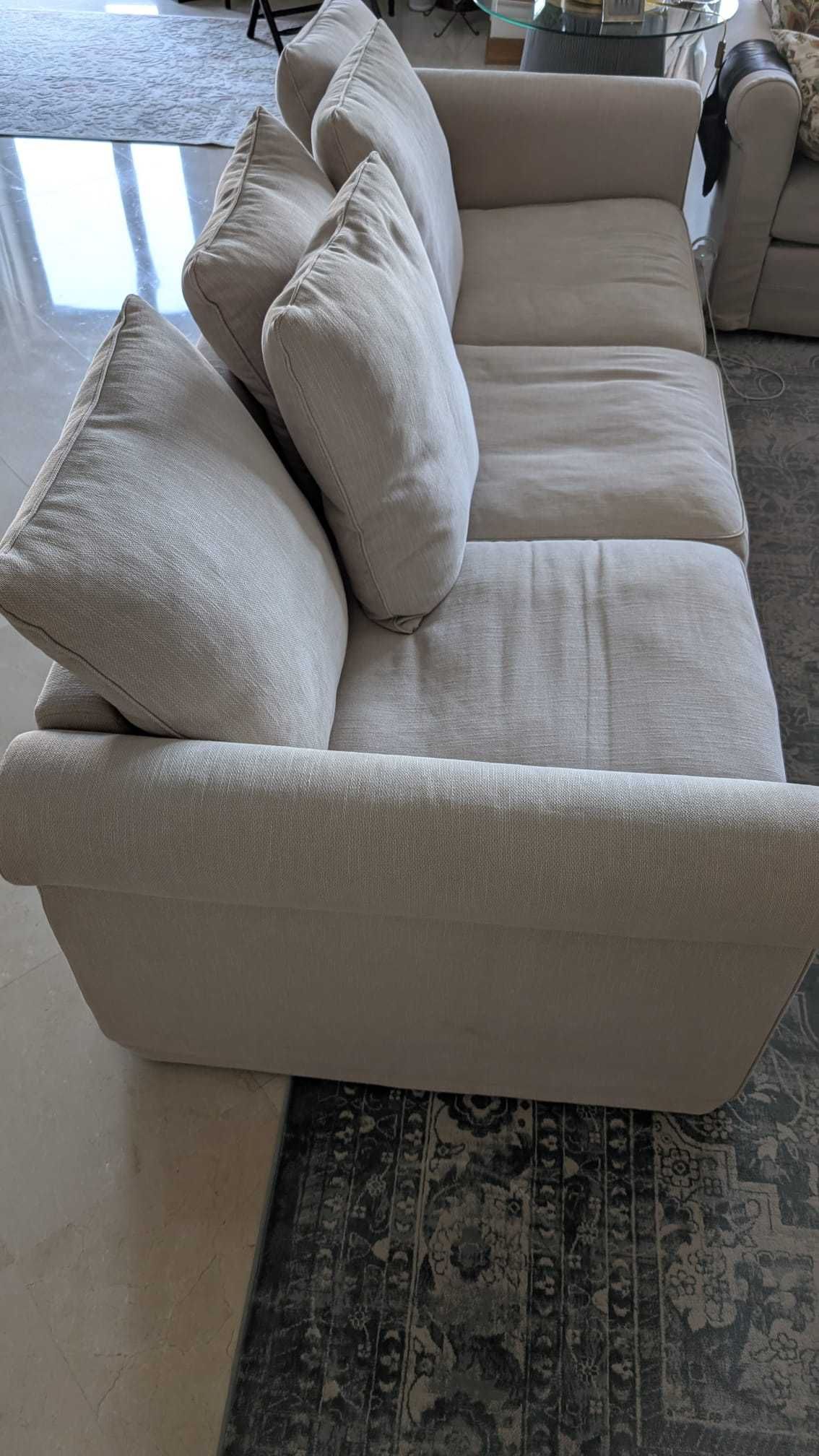 GRÖNLID 3-lugares IKEA Sofa — Capas bege | Excelente estado | Oeiras