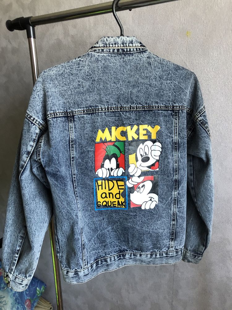 Джинсов куртка Micky Mouse(custom)