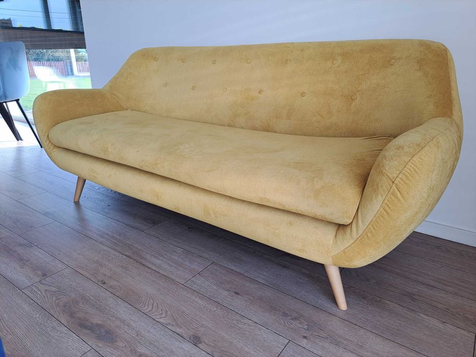 Sofa 3 osobowa, WITEK HOME, musztardowa, stan bdb.