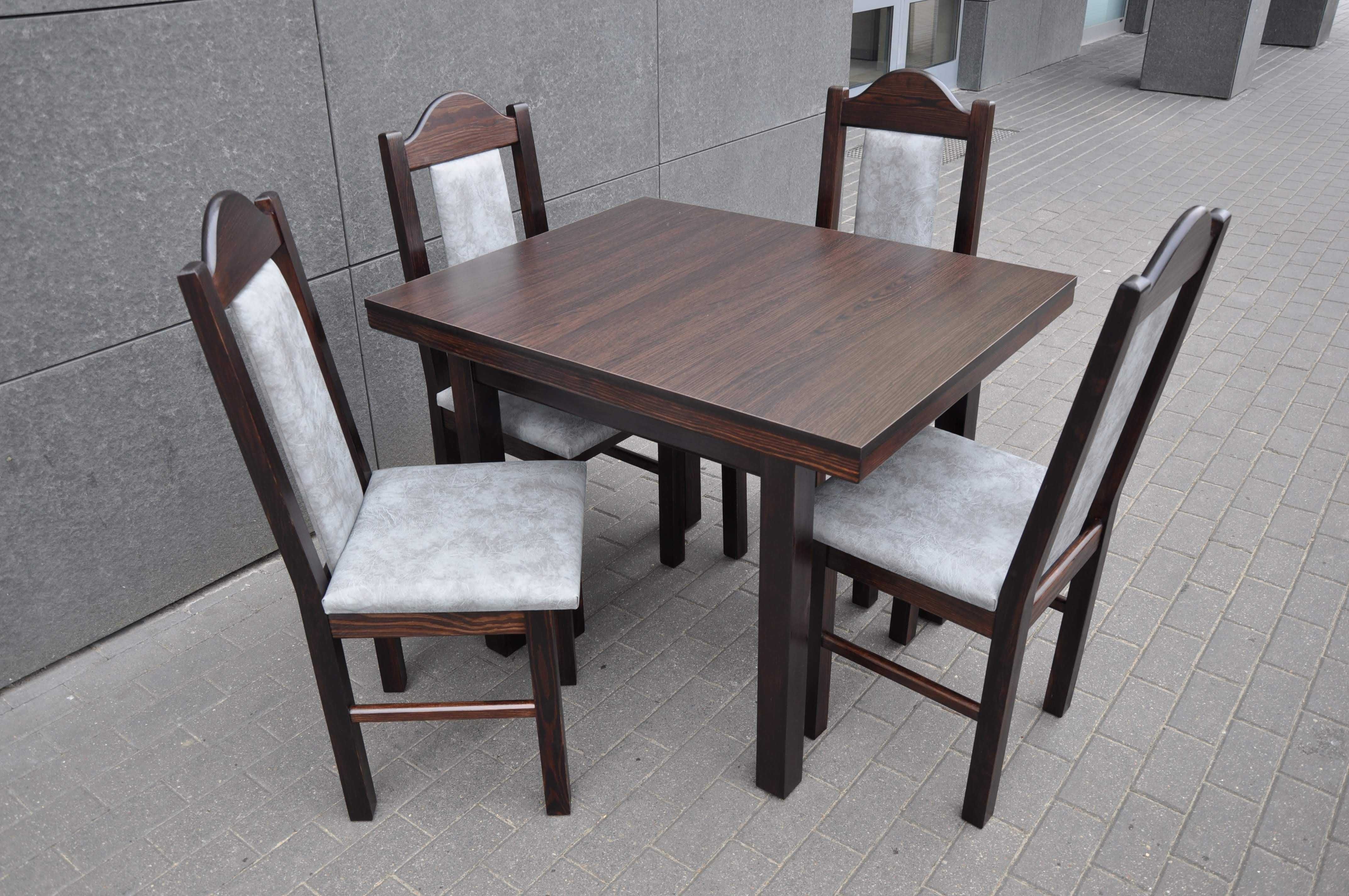 Komplet stolik 4 krzesła tanio i solidnie do baru restauracji nowe