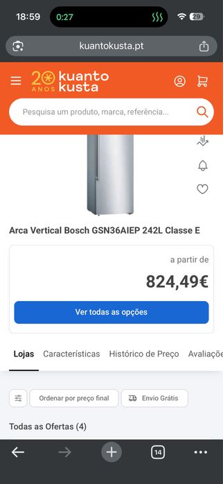 Arca confeladora Horizontal Bosch