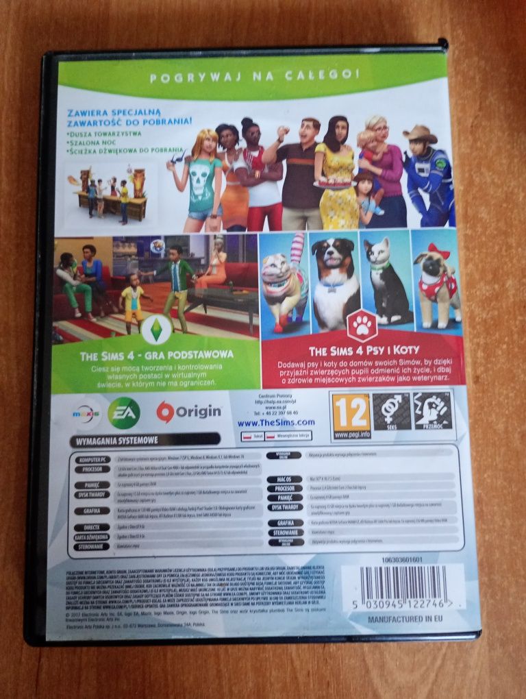 Sims 4 plus + Sims 4 psy i koty pc stan bardzo dobry