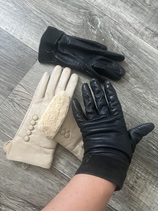 Перчатки з натуральної шкіри
