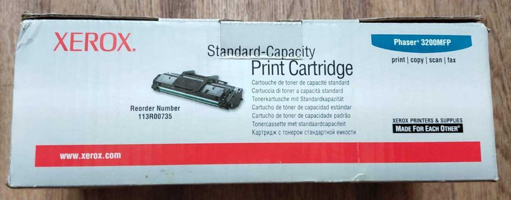Новий запечатаний картридж Xerox Phaser 3200MFP (113R00735)