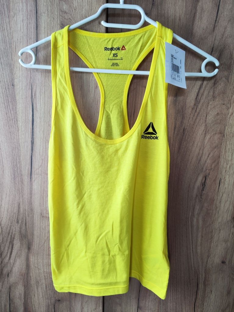 Koszulka top tank treningowa Reebok, damska, rozmiar XS, nowa z metką.